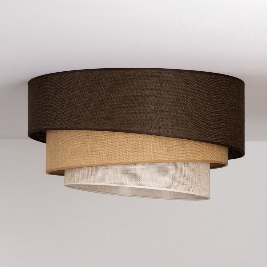 Brilagi - Lampa sufitowa TRIO 3xE27/60W/230V Ø 60 cm brązowa/beżowa/biała