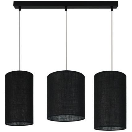 Brilagi - Lampa wisząca na linkach TUBES 3xE27/15W/230V czarna