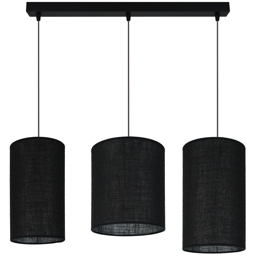 Brilagi - Lampa wisząca na linkach TUBES 3xE27/15W/230V czarna