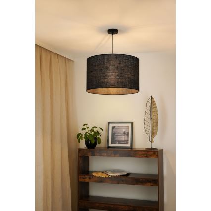 Brilagi - Lampa wisząca na linkach TUBES ROLLER 1xE27/15W/230V śr. 50 cm czarna