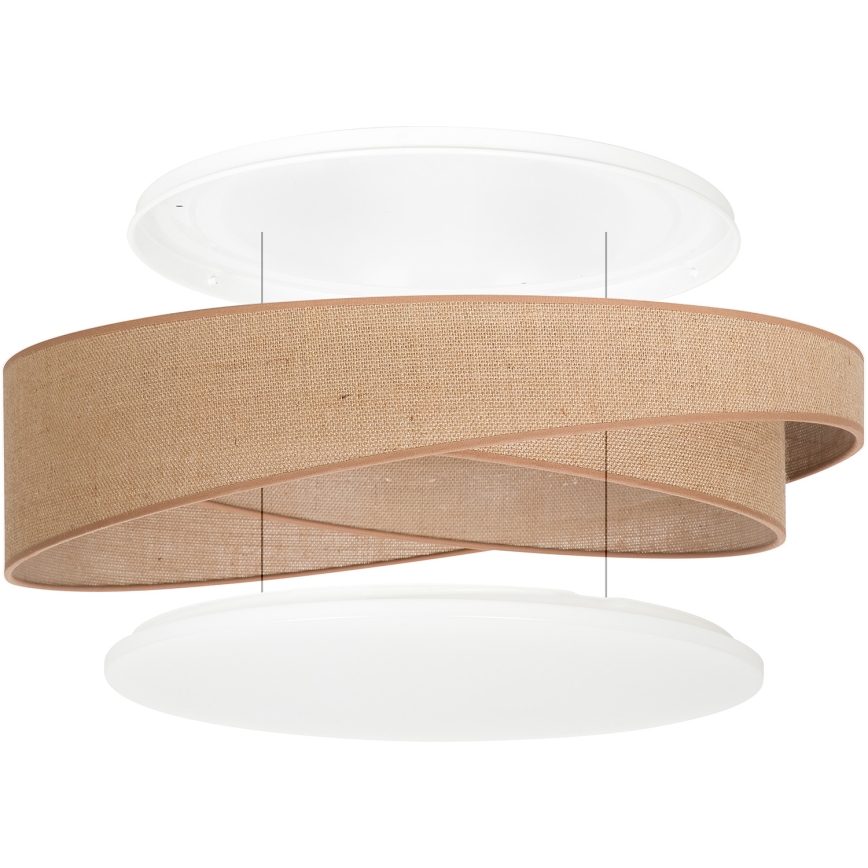 BRILAGI - Lampa sufitowa VELVET TWIST LED/24W/230V 4000K śr. 55 cm beżowa