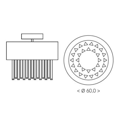 BRILAGI - Lampa sufitowa VERVE 6xE14/40W/230V, ø 60 cm, czarna