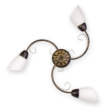 BRILAGI - Lampa sufitowa VINE 3xE27/40W/230V śr. 75 cm patyna/mosiądz