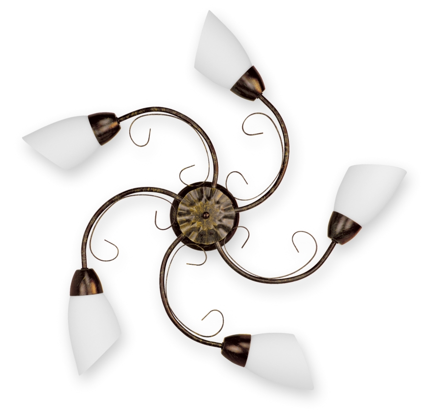 BRILAGI - Lampa sufitowa VINE 5xE27/40W/230V śr. 75 cm patyna/mosiądz
