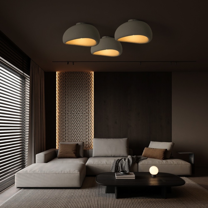 BRILAGI - Lampa sufitowa WABI SABI 1xE27/60W/230V średnica 40 cm szara