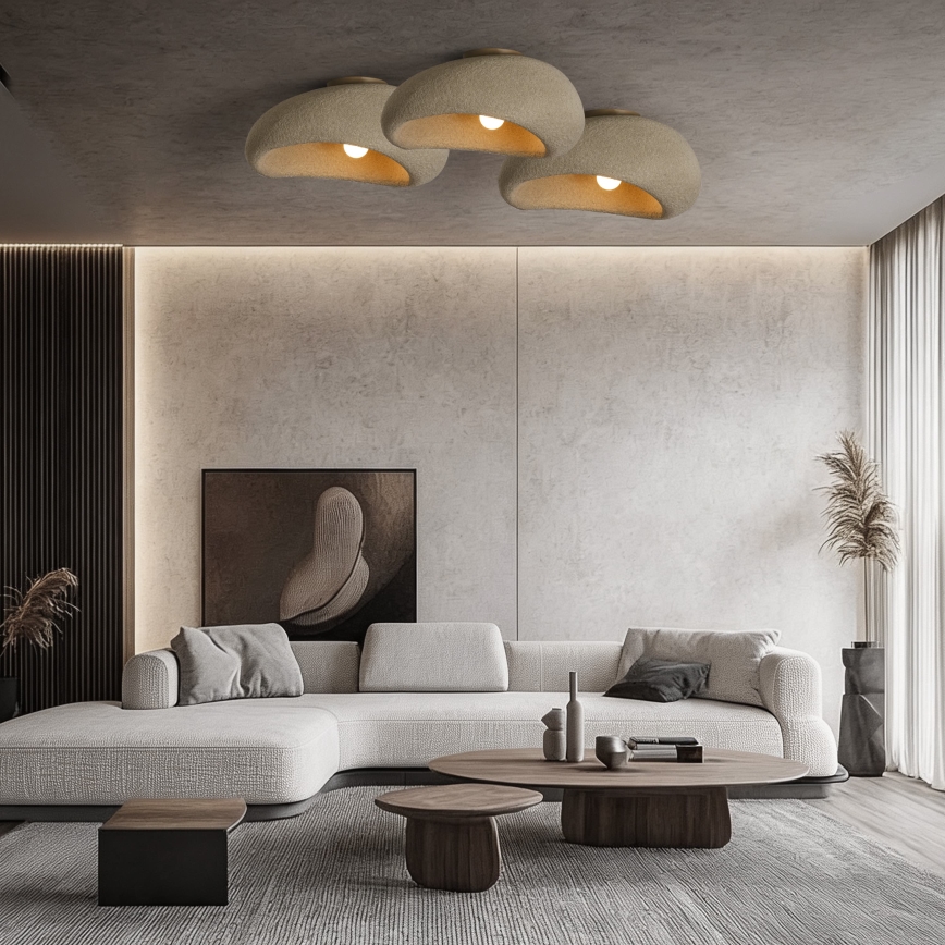 BRILAGI - Lampa sufitowa WABI SABI 1xE27/60W/230V Ø 50 cm beżowa