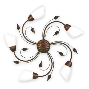 BRILAGI - Lampa sufitowa WILLOW 5xE27/40W/230V śr. 75 cm brązowa
