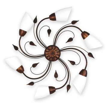 BRILAGI - Lampa sufitowa WILLOW 6xE27/40W/230V śr. 75 cm brązowa