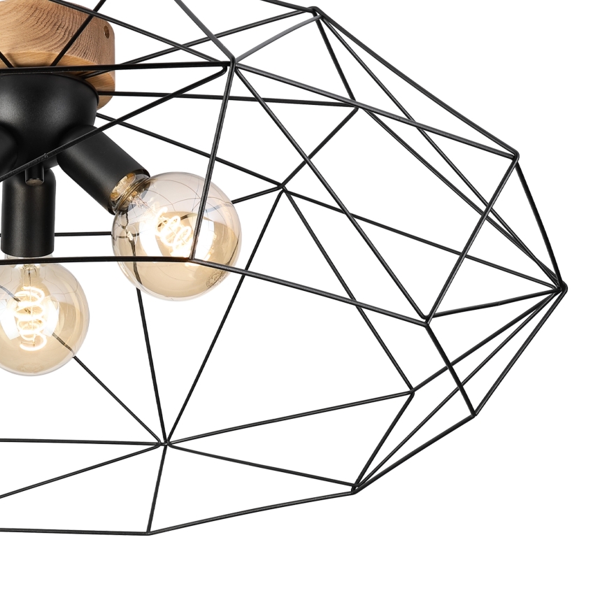 Brilagi - Lampa sufitowa WOODY BASKET 3xE27/60W/230V śr. 80 cm dąb