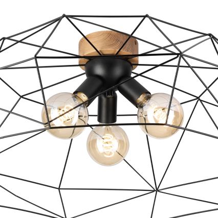 Brilagi - Lampa sufitowa WOODY BASKET 3xE27/60W/230V śr. 80 cm dąb