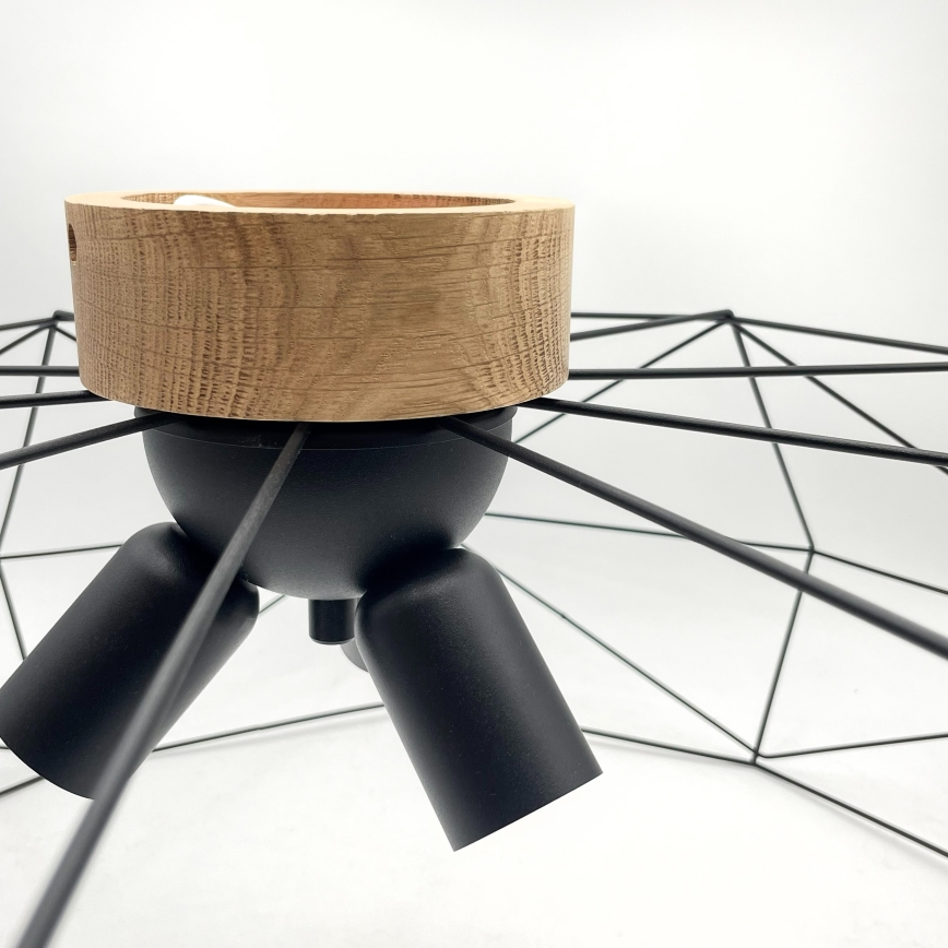 Brilagi - Lampa sufitowa WOODY BASKET 3xE27/60W/230V śr. 80 cm dąb