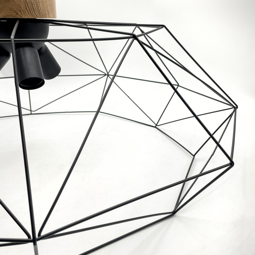 Brilagi - Lampa sufitowa WOODY BASKET 3xE27/60W/230V śr. 80 cm dąb