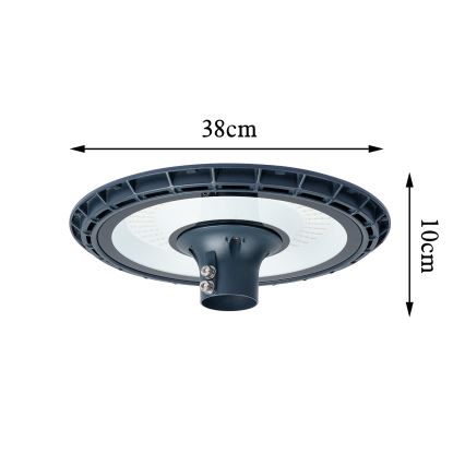Brilagi - Lampa uliczna LED z słupem 3 m URBANSPARK LED/120W/230V antracyt IP65