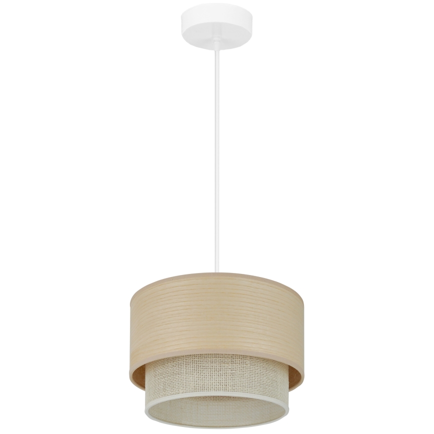 Brilagi - Lampa wisząca na linkach ARIZONA BOHO 1xE27/15W/230V śr. 25 cm beżowo-biała