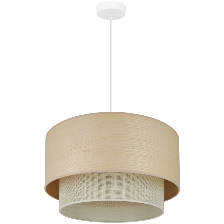 Brilagi - Lampa wisząca na linkach ARIZONA BOHO 1xE27/15W/230V śr. 45 cm beżowo-biała