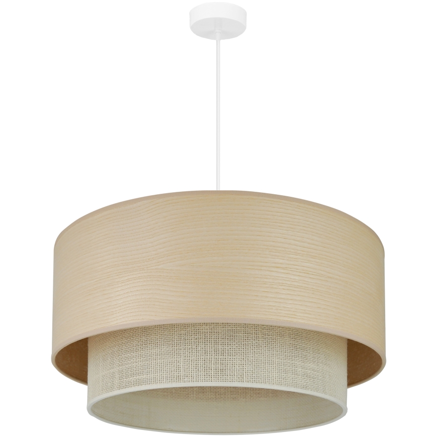 Brilagi - Lampa wisząca na linkach ARIZONA BOHO 1xE27/15W/230V śr. 60 cm beżowo-biała