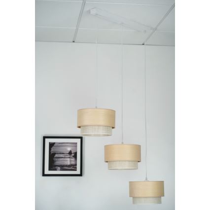 Brilagi - Lampa wisząca na linkach ARIZONA BOHO 3xE27/15W/230V beżowa/biała