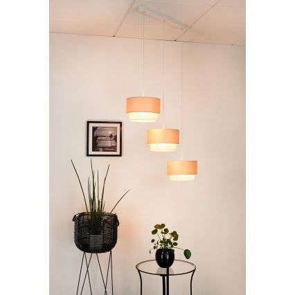 Brilagi - Lampa wisząca na linkach ARIZONA BOHO 3xE27/15W/230V beżowa/biała