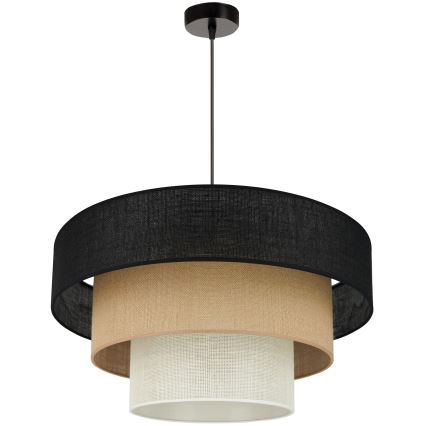 Brilagi - Lampa wisząca na linkach ASPEN LUNETA 1xE27/15W/230V śr. 60 cm czarna/beżowa/kremowa
