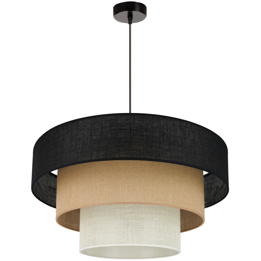 Brilagi - Lampa wisząca na linkach ASPEN LUNETA 1xE27/15W/230V śr. 60 cm czarna/beżowa/kremowa