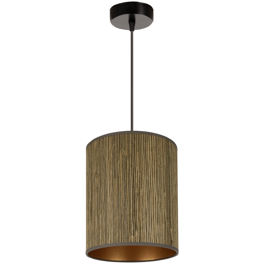 Brilagi - Lampa wisząca na linkę BOSTON ROLLER 1xE27/15W/230V śr. 21 cm słoma brązowa/złota