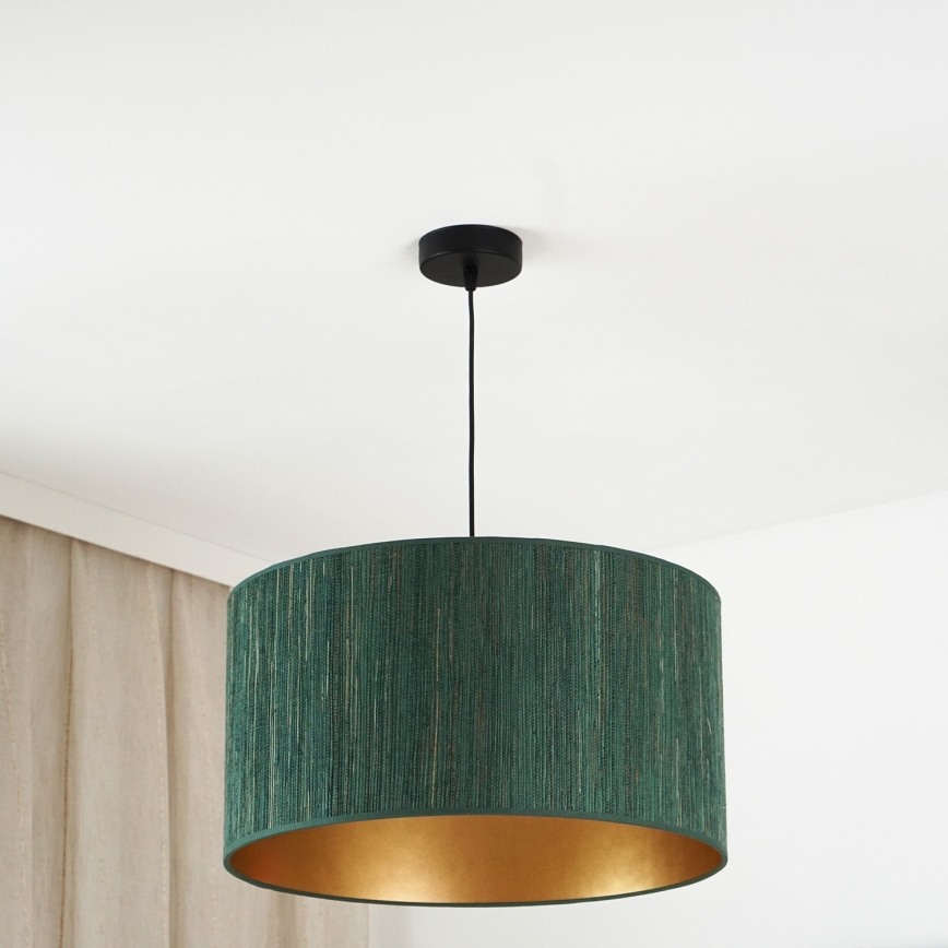 Brilagi - Lampa wisząca na linkach BOSTON ROLLER 1xE27/15W/230V śr. 45 cm słoma zielona/złota