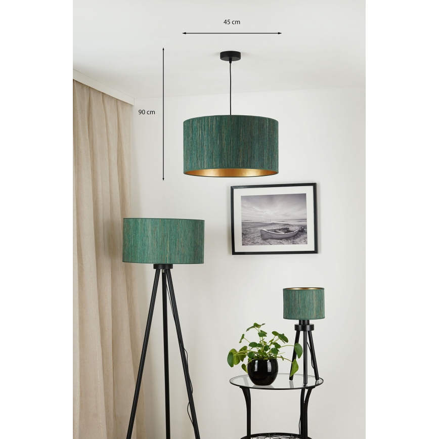 Brilagi - Lampa wisząca na linkach BOSTON ROLLER 1xE27/15W/230V śr. 45 cm słoma zielona/złota