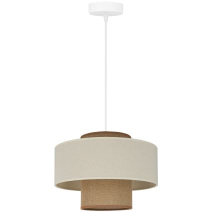 Brilagi - Lampa wisząca na linkach DALLAS 1xE27/15W/230V śr. 30 cm brązowy/kremowy/biały