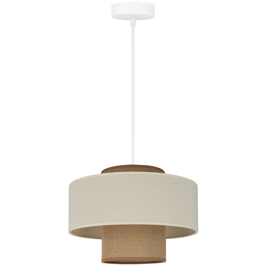 Brilagi - Lampa wisząca na linkach DALLAS 1xE27/15W/230V śr. 30 cm brązowy/kremowy/biały