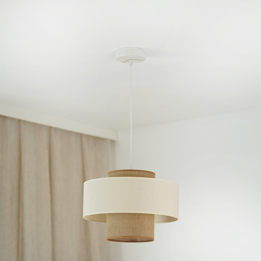 Brilagi - Lampa wisząca na linkach DALLAS 1xE27/15W/230V śr. 30 cm brązowy/kremowy/biały