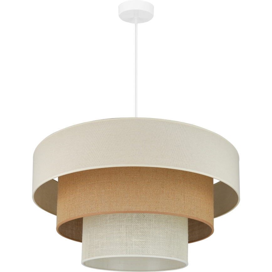 Brilagi - Lampa wisząca na linkach DENVER LUNETA 1xE27/15W/230V śr. 60 cm beżowy/brązowy/kremowy