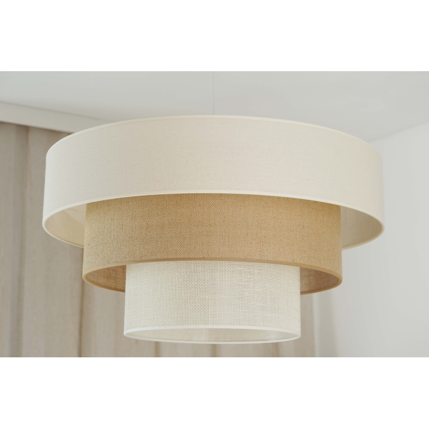 Brilagi - Lampa wisząca na linkach DENVER LUNETA 1xE27/15W/230V śr. 60 cm beżowy/brązowy/kremowy