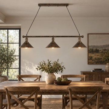 BRILAGI - Lampa wisząca FORGE na linkach 3xE27/60W/230V miedziana/patina