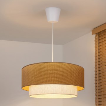 Brilagi - Lampa wisząca LED BOHO ECO na lince 1xE27/10W/230V, średnica 40 cm, beżowy/kremowy