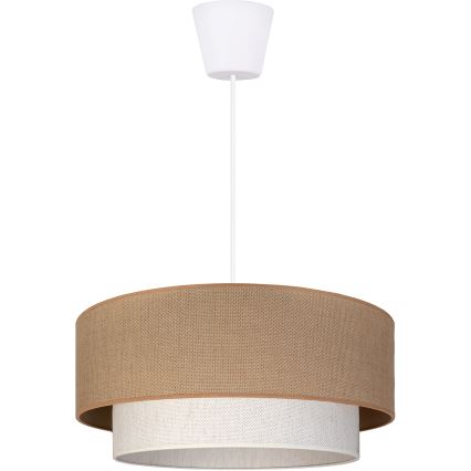 Brilagi - Lampa wisząca LED BOHO ECO na lince 1xE27/10W/230V, średnica 40 cm, beżowy/kremowy
