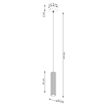 Brilagi - Lampa wisząca LED CRESTO na lince 1xGU10/10W/230V, czerwona