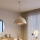 Brilagi - Lampa wisząca LED METALO na lince 1xE27/40W/230V średnica 40 cm beżowa/miedziana