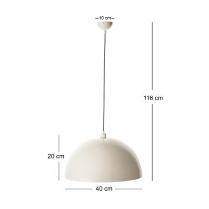 Brilagi - Lampa wisząca LED METALO na lince 1xE27/40W/230V średnica 40 cm beżowa/miedziana