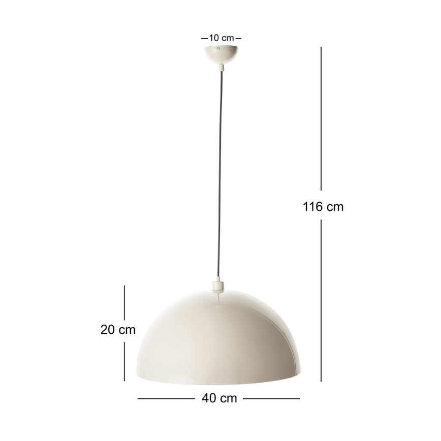 Brilagi - Lampa wisząca LED METALO na lince 1xE27/40W/230V średnica 40 cm beżowa/miedziana