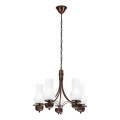 Brilagi - Lampa wisząca LED na łańcuchu COTTAGE 5xE14/40W/230V dąb/biały