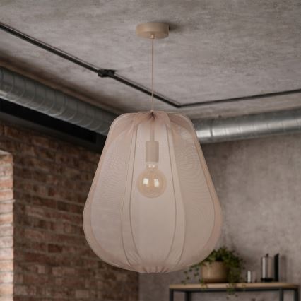 Brilagi - Lampa wisząca LED na lince ARVEN 1xE27/8W/230V Ø 37 cm beżowa