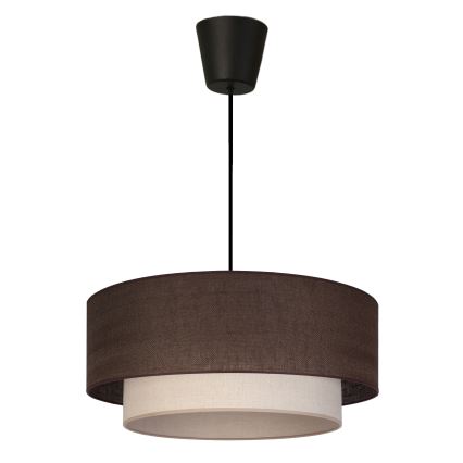 Brilagi - Lampa wisząca LED na lince BOHO ECO 1xE27/10W/230V Ø 40 cm brązowa/kremowa