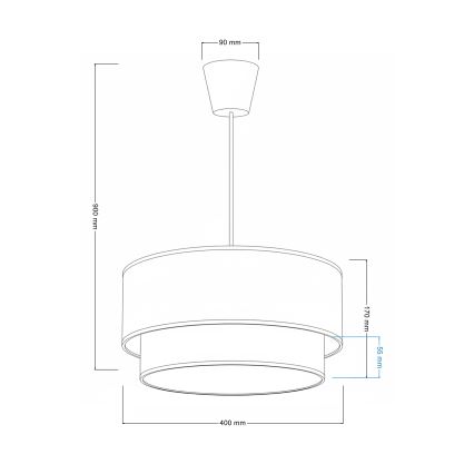 Brilagi - Lampa wisząca LED na lince BOHO ECO 1xE27/10W/230V Ø 40 cm brązowa/kremowa