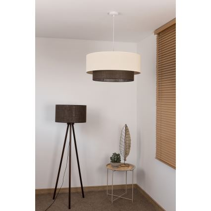 Brilagi - Lampa wisząca LED na lince BOHO STYLE 3xE27/15W/230V śr. 60 cm kremowo-brązowa