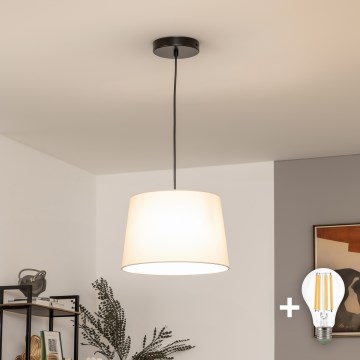 Brilagi - Lampa wisząca LED na lince CERIA 1xE27/40W/230V Ø 30 cm beżowa