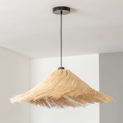 Brilagi - Lampa wisząca LED na lince CERIA BOHO, 1xE27/40W/230V, śr. 100 cm, rattan