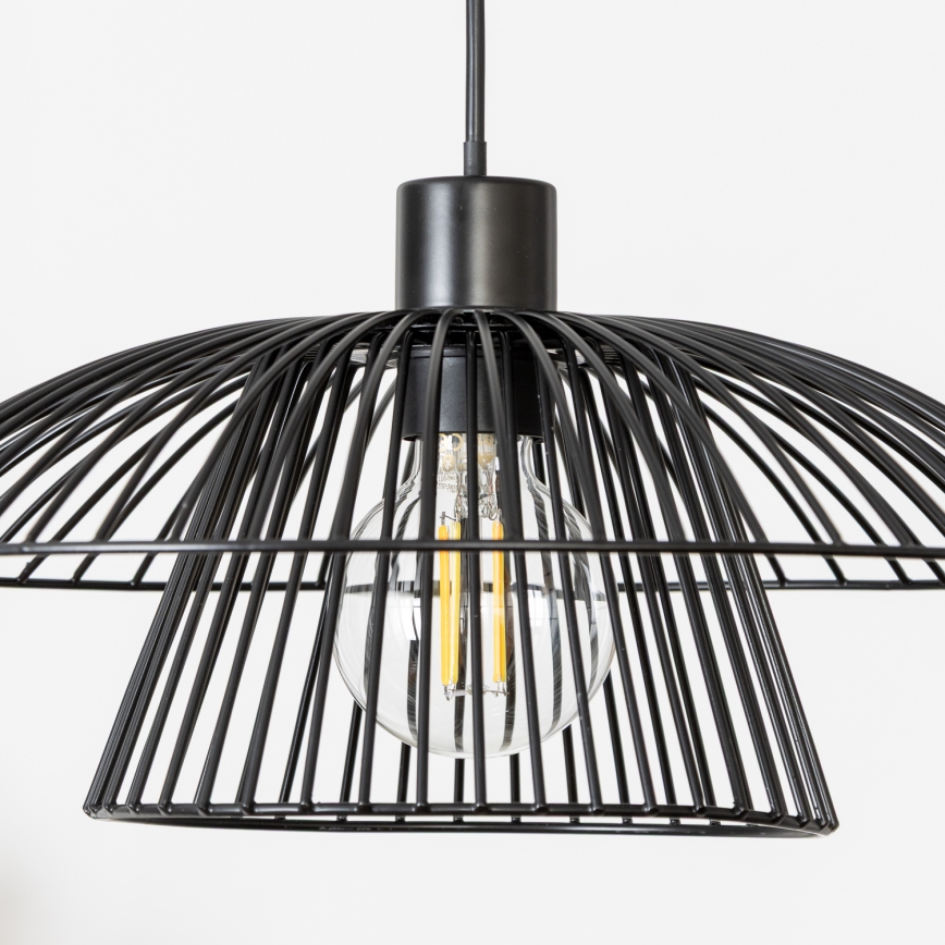 Brilagi - Lampa wisząca LED na lince CERIA WIRE 1xE27/40W/230V śr. 38 cm czarna