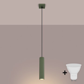 Brilagi - Lampa wisząca LED na lince CRESTO 1xGU10/10W/230V zielona