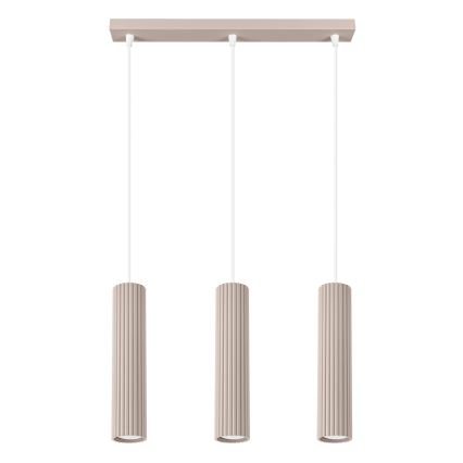 Brilagi - Lampa wisząca LED na lince CRESTO 3xGU10/10W/230V taupe