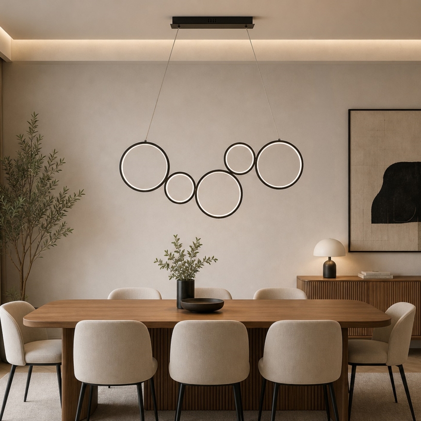 Brilagi - Lampa wisząca LED na lince ECHO LED/60W/230V 4000K 100 cm czarna